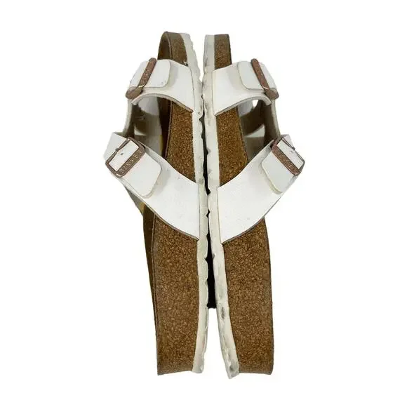 Birkenstock Yao Sandals White Double Buckle 37 L6M4 - Picture 7 of 14